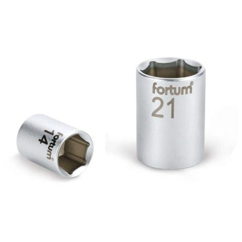 FORTUM dugófej, 1/2", 12mm, 61CrV5, mattkróm, 38mm hosszú FORTUM