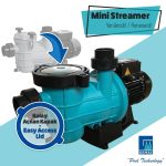 GEMAS Mini Streamer medence keringető szivattyú előszűrővel STR100M 15m3/h H=10m 1.0HP 230V