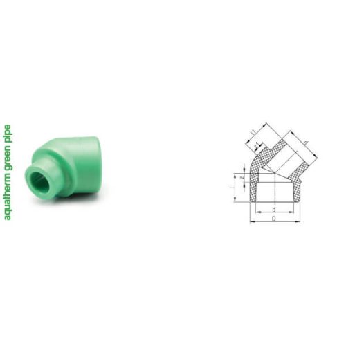 AQUATHERM 45°-os könyök KB 20mm