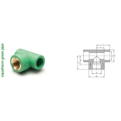 AQUATHERM T-idom középen BM 20-1/2″-20