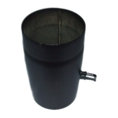 Vastag falú füstcső Ø120/250mm huzatszabályzóval fekete